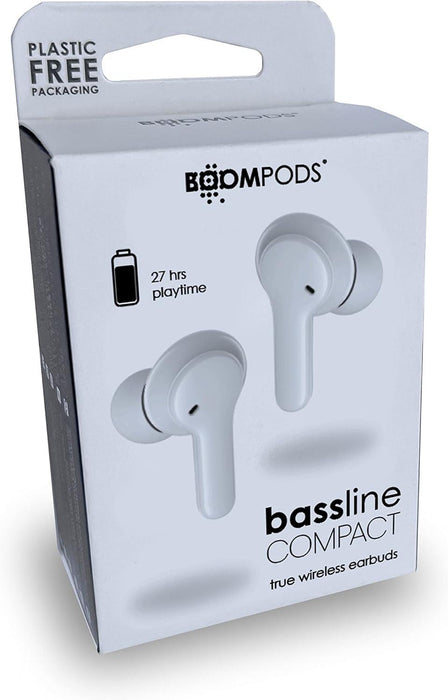 Bassline Compact True Wireless Ear Buds Sweat Proof 27 Hours Play Time White