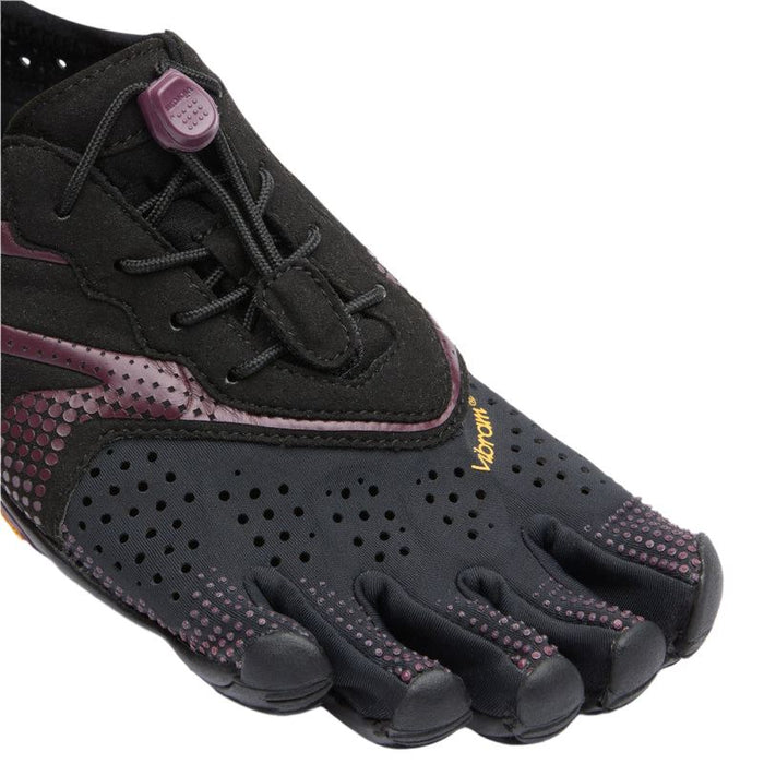 Vibram FiveFingers V‑Run Womens Barefoot Athletic Shoes - Black/Fig