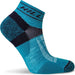 Hilly Trail Quarter Socks Cushioned Sports Running Turquoise/Navy - 3 Pairs for2Hilly