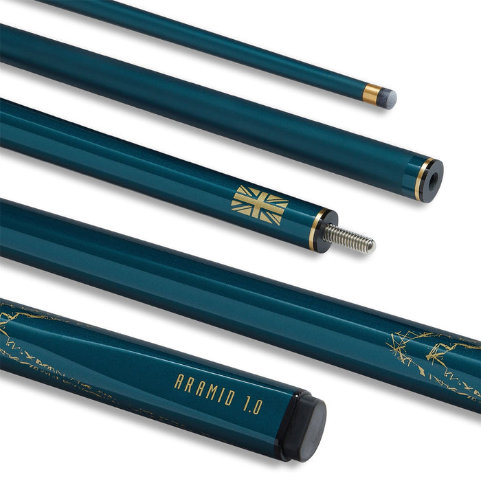 PowerGlide Aramid 2 Piece 50/50 Snooker Cue Carbon Composite 18oz