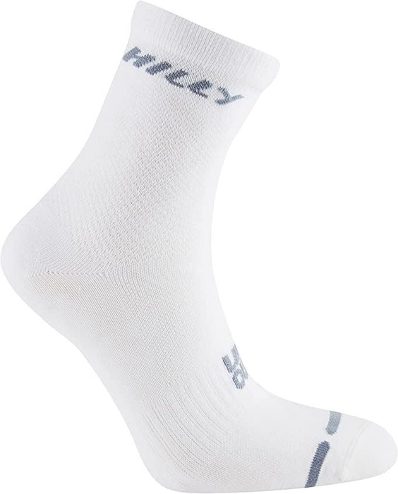 Hilly Unisex Active Anklets Soft Running Ankle Socks White/Grey 3 Pairs for 2