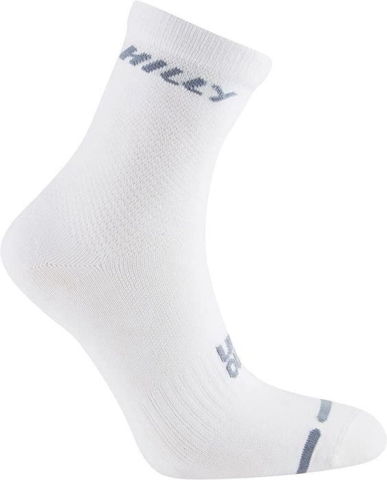 Hilly Unisex Active Anklets Soft Running Ankle Socks White/Grey 3 Pairs for 2Hilly