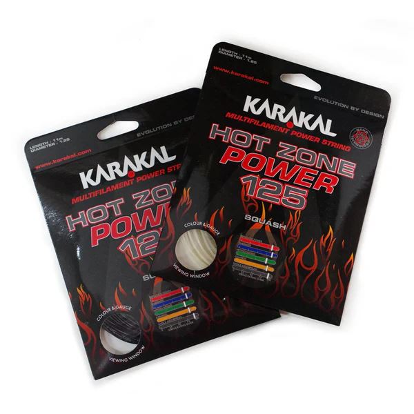 Karakal Hot Zone Power 125 Squash Racket String Power Play 110m Coil - Natural