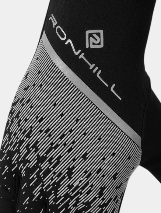 Ronhill Running Gloves – Reflect Glove For Cold Weather & Visibility - Black