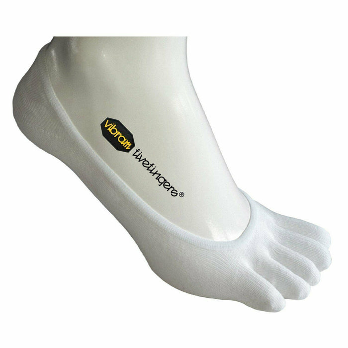 Vibram 5Toe Unisex Five Fingers Socks in White - Coolmax - Flexible