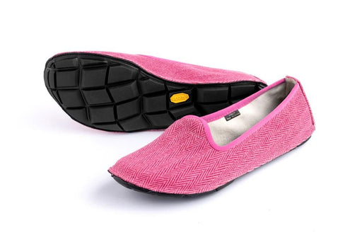 Vibram One Quarter Ladies Shoes Slip On Canvas Minimalist Footwear - MagentaFITNESS360