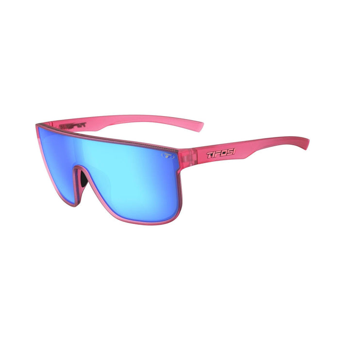 Tifosi Sanctum XL Matte Pink Running Cycling Sunglasses With Sky Blue Mirror Lens