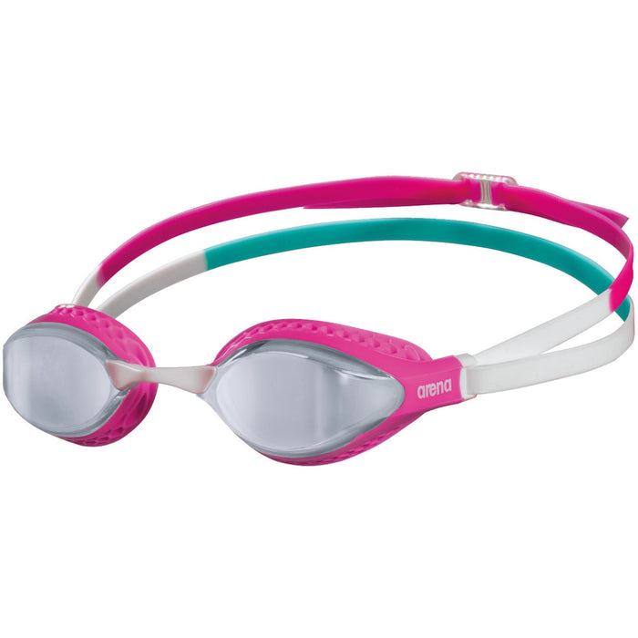 Arena Swimming Goggles Airspeed Mirror Wide Lenses - Silver / Pink