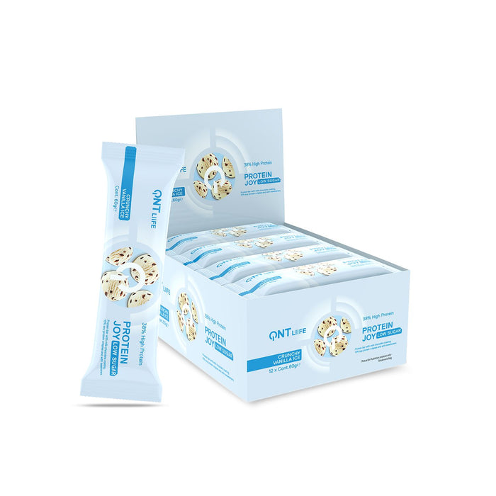 QNT Protein Joy Bar Low Sugar 12 x 60g - Vanilla Ice