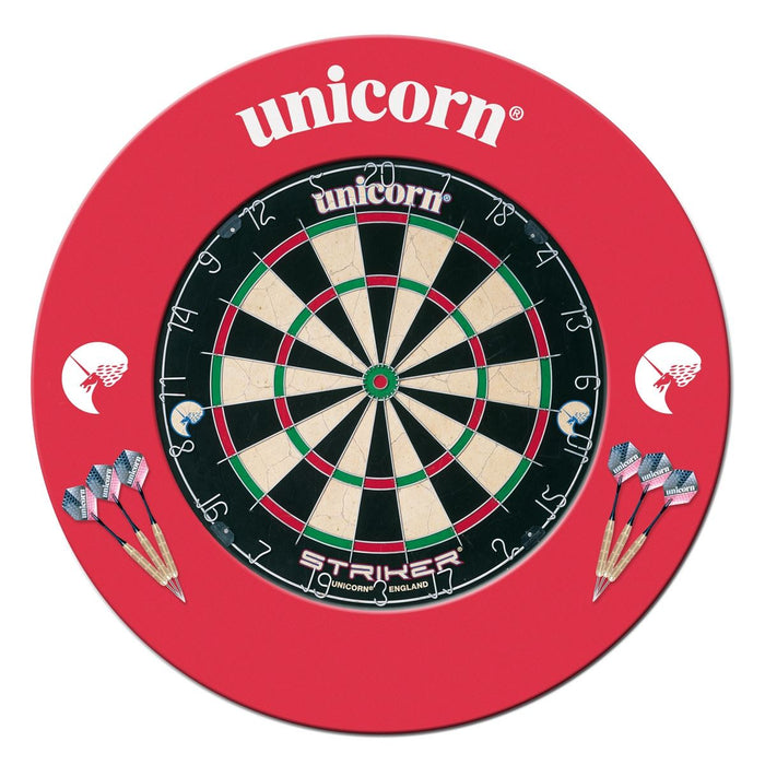 Unicorn Darts Striker Dartboard and Surround Complete Bristle Board Set