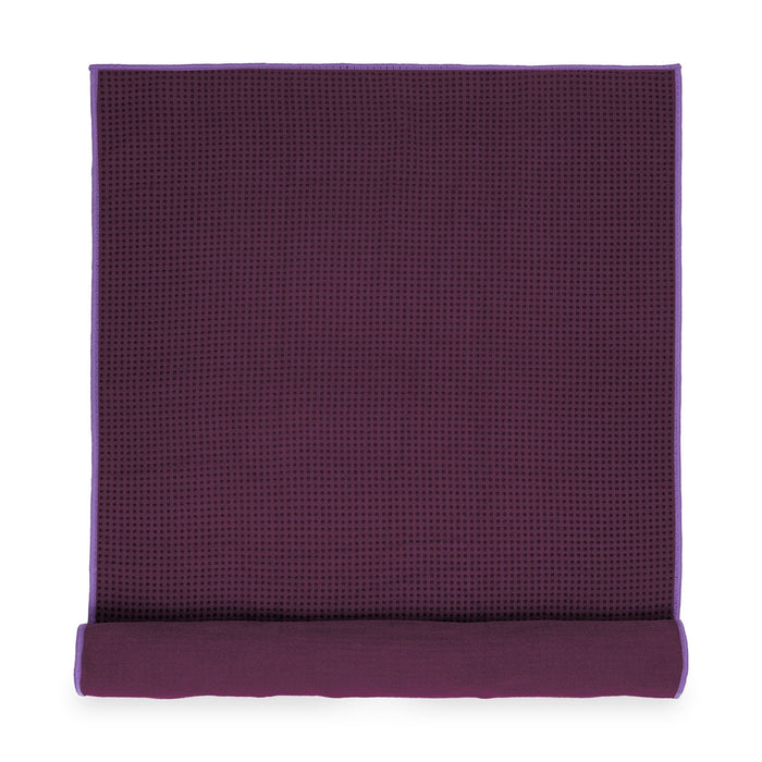 Fitness Mad Grip Dot Hot Yoga Pilates Towel - Aubergine