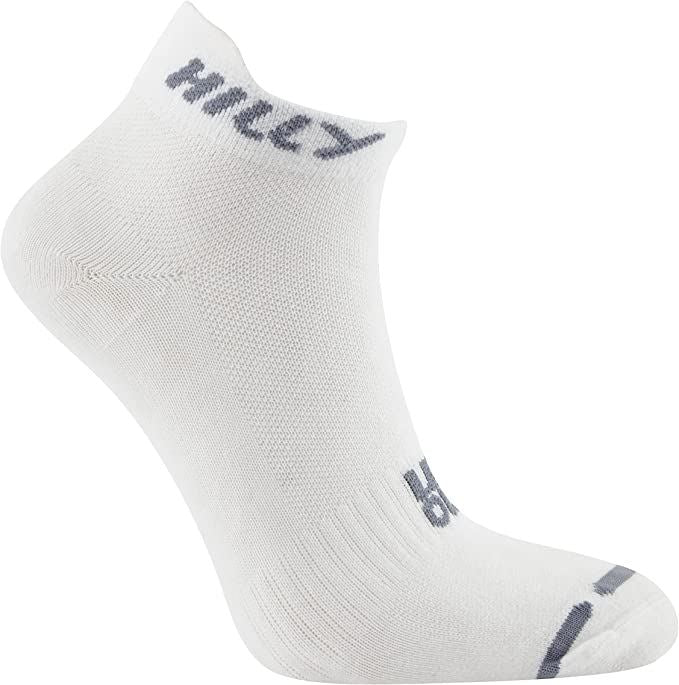 Hilly Unisex Active Socklets Ankle Jogging Socks White/Grey - 3 Pairs for 2