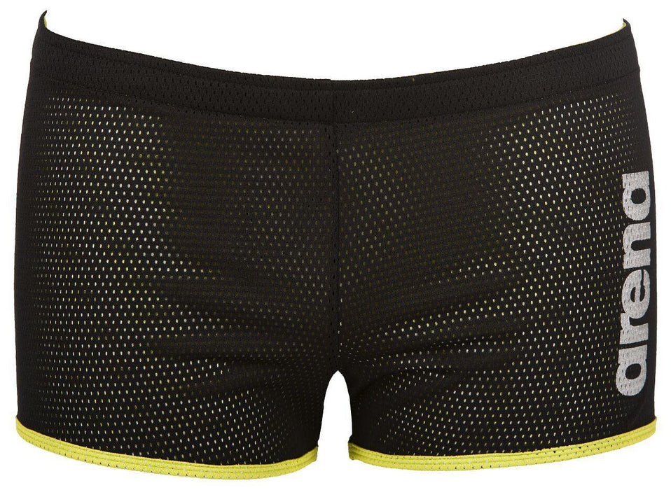Arena Drag Swimming Shorts in Black Water Resistant with Square Cut
