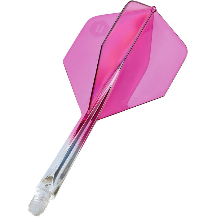 Unicorn Darts Forge Integrated Two-Tone Flight & Shaft – Clear & Pink