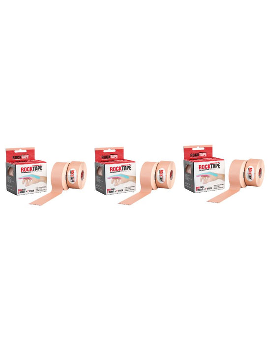 Rocktape Finger Tape Adhesive Kinesiology Tape 2.5cm x 5m ( 3 Pack ) - Hot Pink