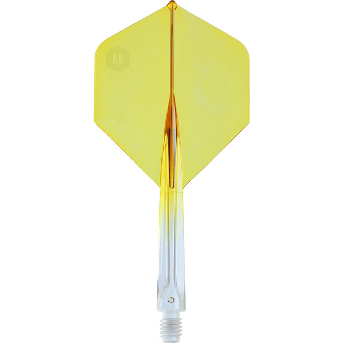 Unicorn Darts Forge Integrated Two-Tone Long Flight & Shaft – Clear & Yellow