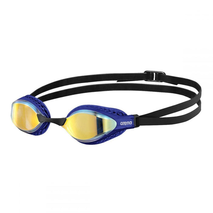 Arena Swimming Goggles Airspeed Mirror Wide Lenses - Yellow / Copper / Blue