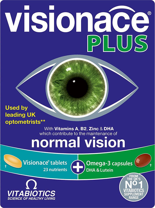Vitabiotics Visionace Plus 56x Tablets Healthy Eye Vision Formula 3 Packs for 2