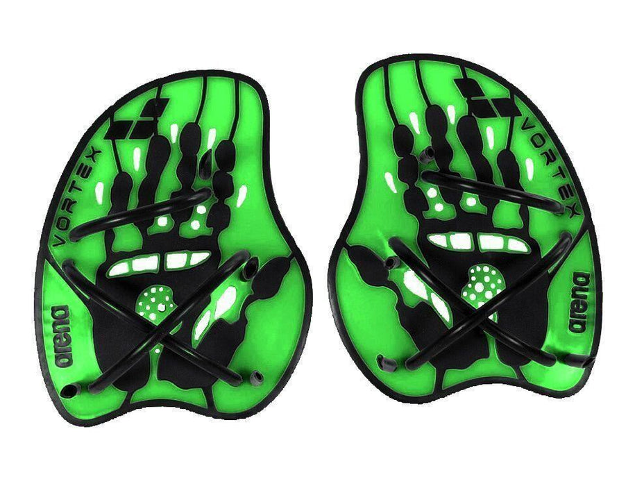 Arena Vortex Evolution Hand Paddle in Lime / Black for Intense Training