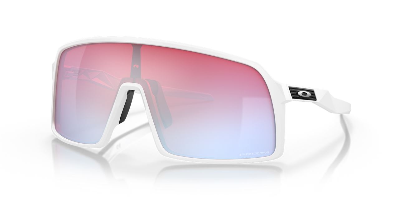 Oakley Sutro Sports Sunglasses Polished White Frame Prizm Snow Sapphire Lens