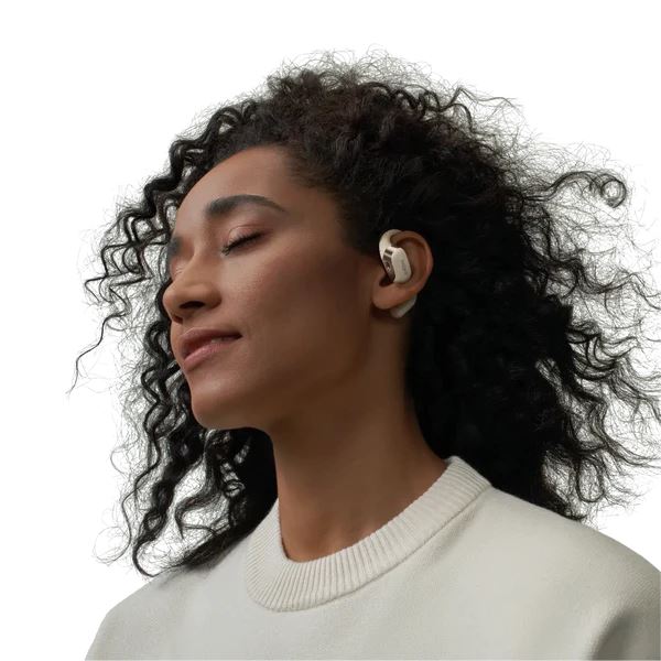 Shokz Openfit Bluetooth Headphones Open-Ear Waterproof Compatible Earbuds Beige