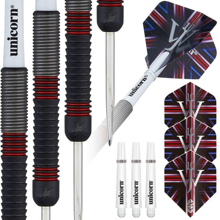 Unicorn James Wade The Machine 80% Tungsten Steel Tip Darts 20/22/24g SilverBarrel