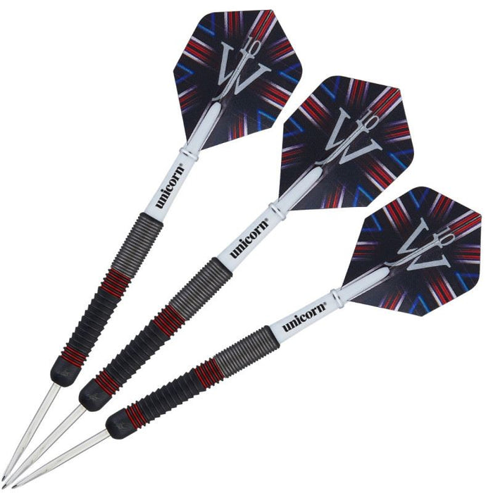 Unicorn James Wade The Machine 80% Tungsten Steel Tip Darts 20/22/24g SilverBarrel