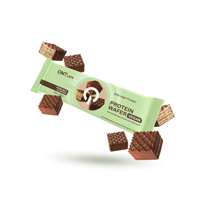 QNT Vegan Wafer Bar 12 x 35g - Hazelnut