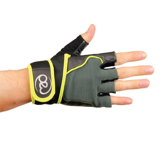 Fitness Mad Strength Highly Supportive Heavy Weight Lifting Gloves & Wrist Strap[XL]