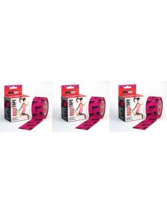 Rocktape Strong Adhesive Kinesiology Tape Patterned Roll - Skull x 3