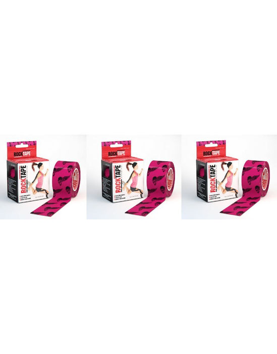 Rocktape Strong Adhesive Kinesiology Tape Patterned Rolls x 3