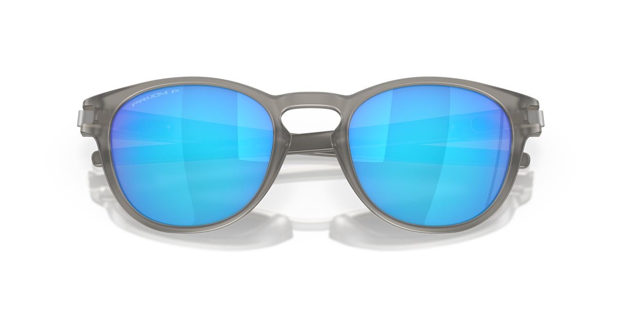 Oakley Latch Sunglasses Polarized Sapphire Lens Matte Clear Frame Driving SportsOakley