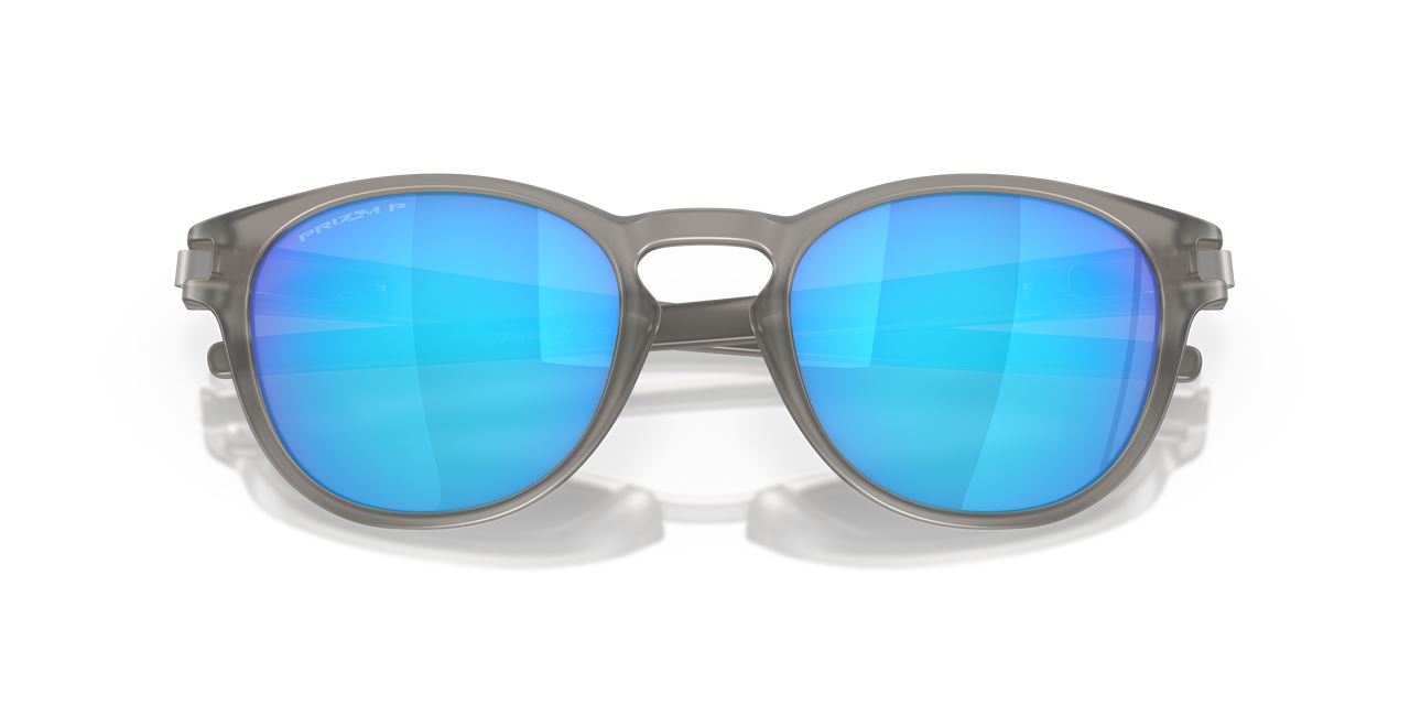 Oakley Latch Sunglasses Polarized Sapphire Lens Matte Clear Frame Driving Sports