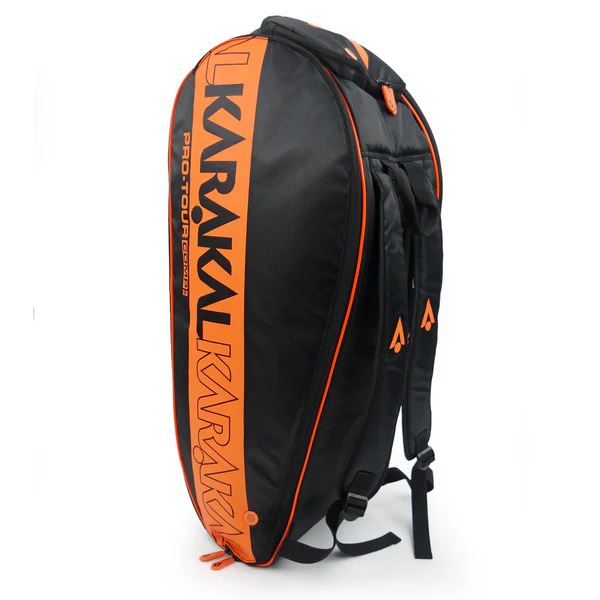 Karakal Pro Tour Comp Racket Bag – Lightweight, Multi-Racket Storage - Orange