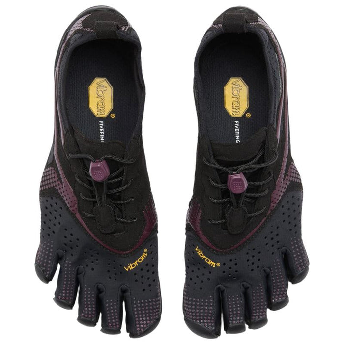 Vibram FiveFingers V‑Run Womens Barefoot Athletic Shoes - Black/Fig