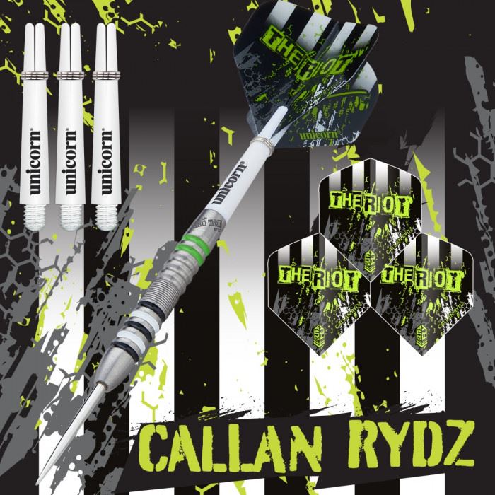 Unicorn Darts Callan Rydz The Riot 80% Tungsten Steel Tip Darts