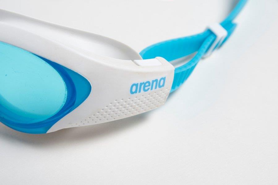 Arena The One Swimming Goggles White / Blue with Sports Lens & Adjustable Strap