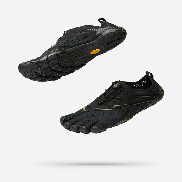 Vibram V-Run FiveFingers Womens Barefoot Running Shoes Trainers - Total Black