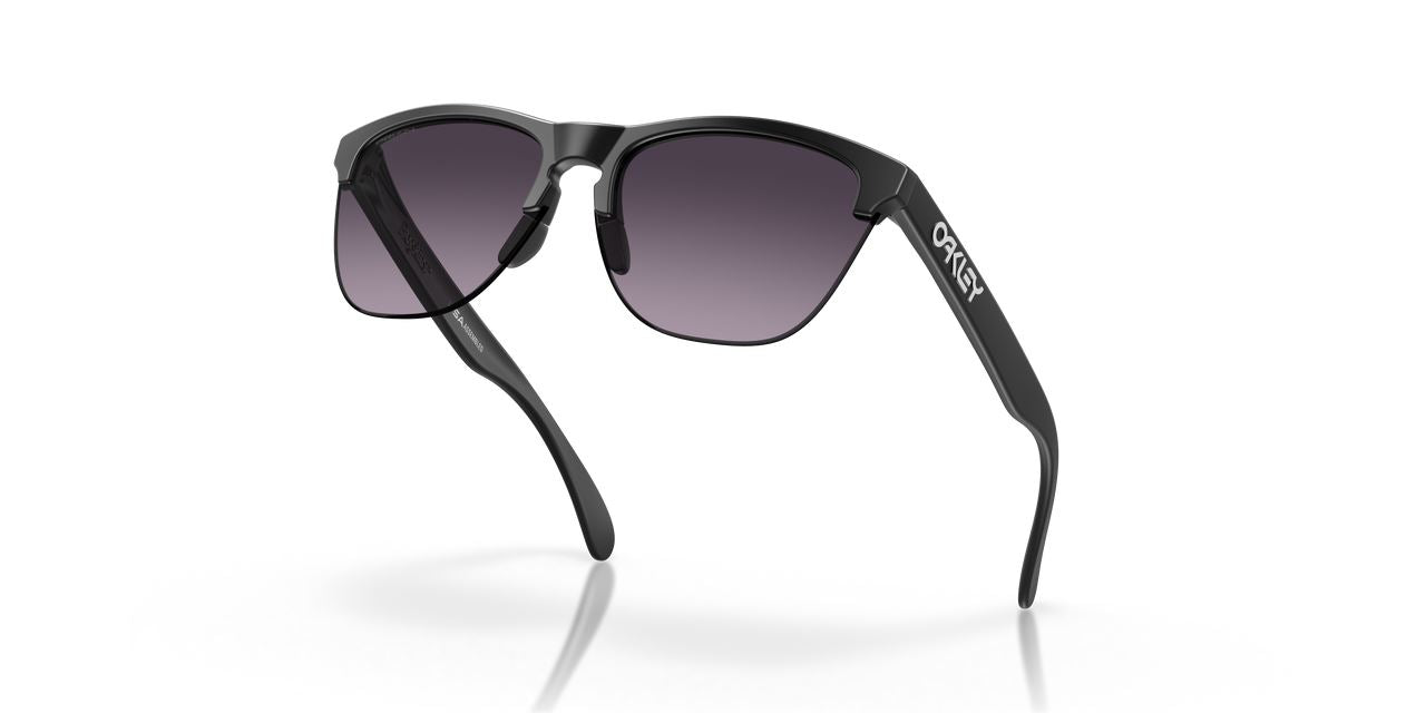 Oakley Frogskins Lite Sports Sunglasses Grey Gradient Lenses Matte Black Frame