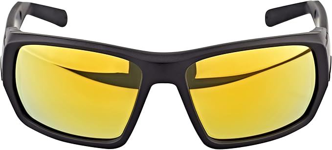 Bliz Peak Unisex Sunglasses Black Frame Brown Gold Lens