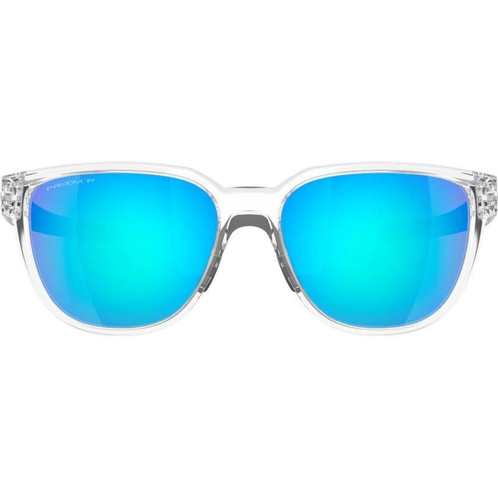 Oakley Actuator Sports Sunglasses Clear Frame Sapphire Mirror Polarised Lens