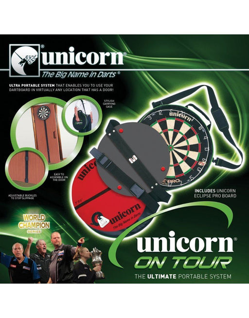 Unicorn Darts On Tour Portable Travel System Dartboard & Schemata & Short AcheUnicorn