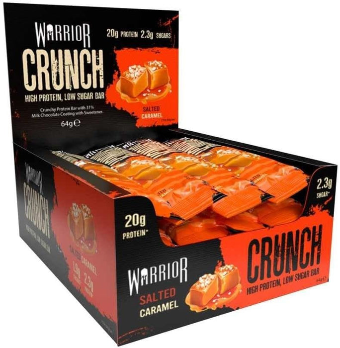 Warrior Crunch Bars High Protein Low Carbs Muscle Building Gym Training 12 x 64gWarrior