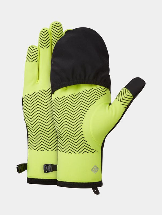 Ronhill Running Gloves – Wind-Block Convertible Glove Thermal & Reflective - Fluo Yellow