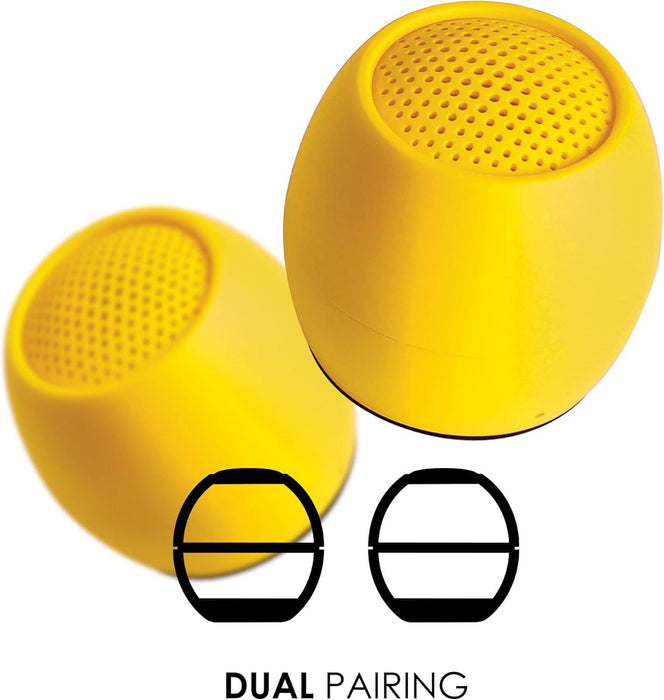 Boompods Zero Wireless Bluetooth Speaker IPX6 Waterproof 5 Hr Playtime Yellow