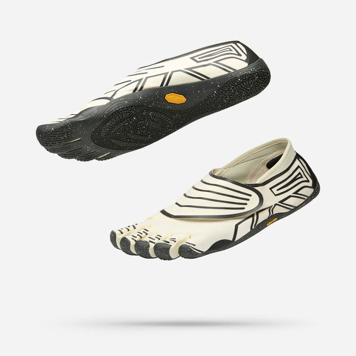 Vibram Groundsplay FiveFingers Womens Barefoot Training Shoes Trainers - Ivory Black