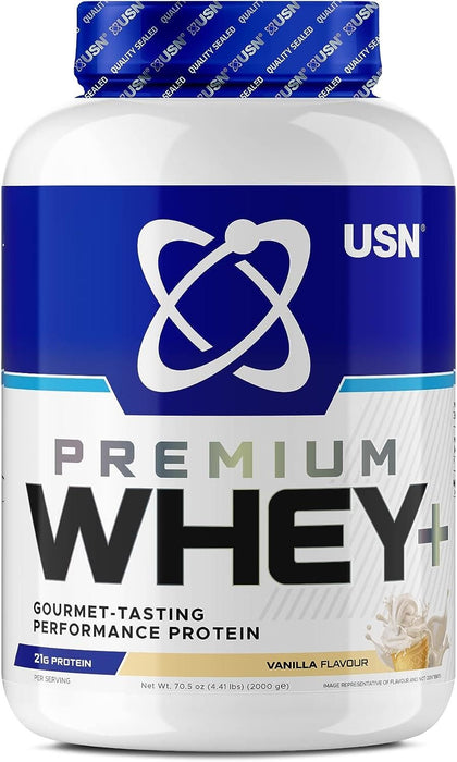 USN Whey Protein Powder Fast Recovery Gym Muscle Growth Shake Vanilla 2kgUSN