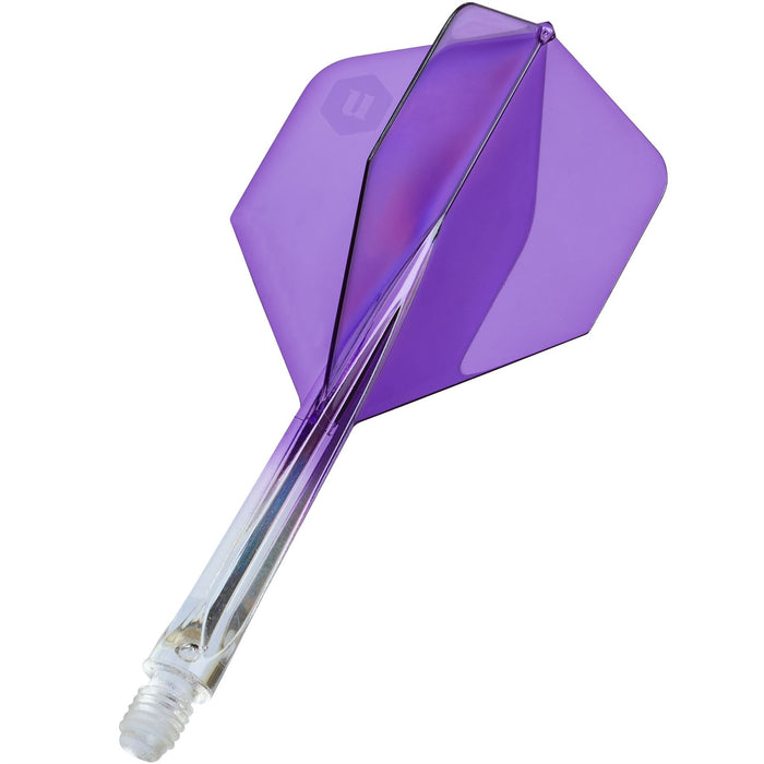 Unicorn Darts Forge Integrated Two-Tone Flight & Shaft – Clear & Purple