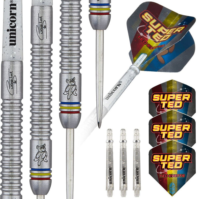 Unicorn Darts Ted Evetts Phase 2 90% Tungsten Steel Tip Darts Contender Set