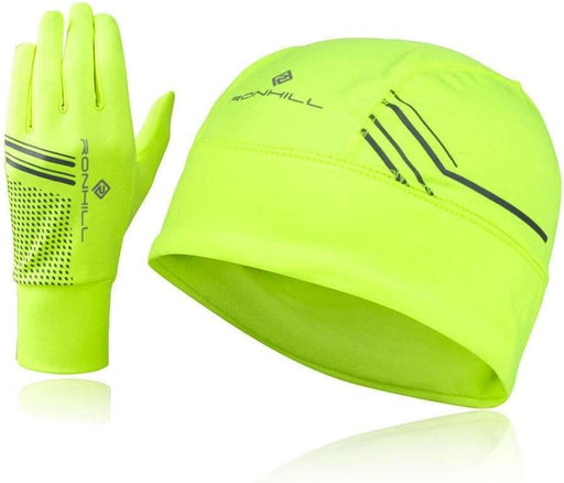 Ronhill Beanie and Glove Winter Running Wear Fluo Yellow/BlackSetRonhill